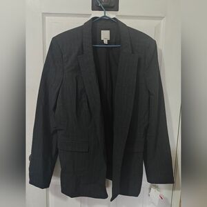 Nordstrom Grey Pinstripe Blazer